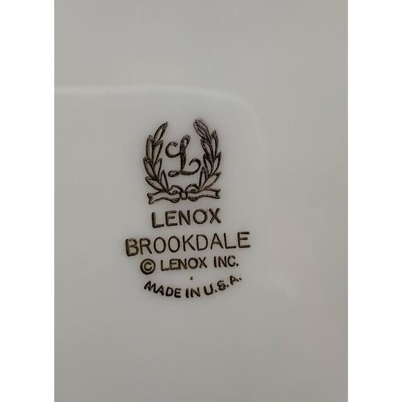 Vtg Lenox Brookdale Platinum Trim 6.5” Bread Dessert Plate Set Of 4 Retired - Picture 4 of 7